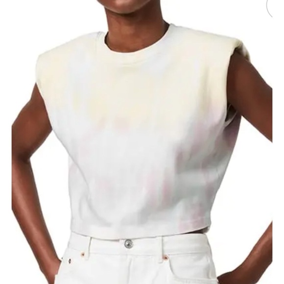 All Saints Coni Cropped Tie Dye Tank Top - Picture 1 of 9
